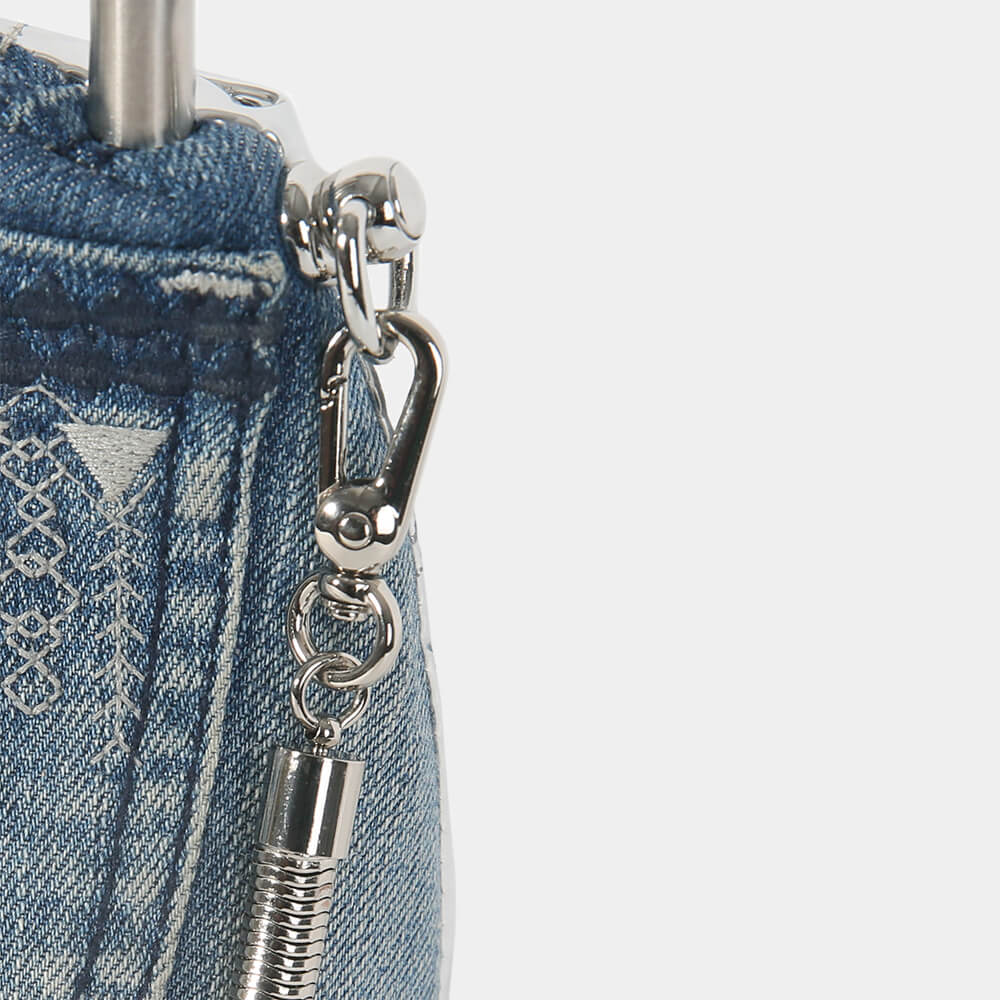 Denim-Remake-Bag-With-Quality-Detachable-Silver-Metal-Chain-Strap