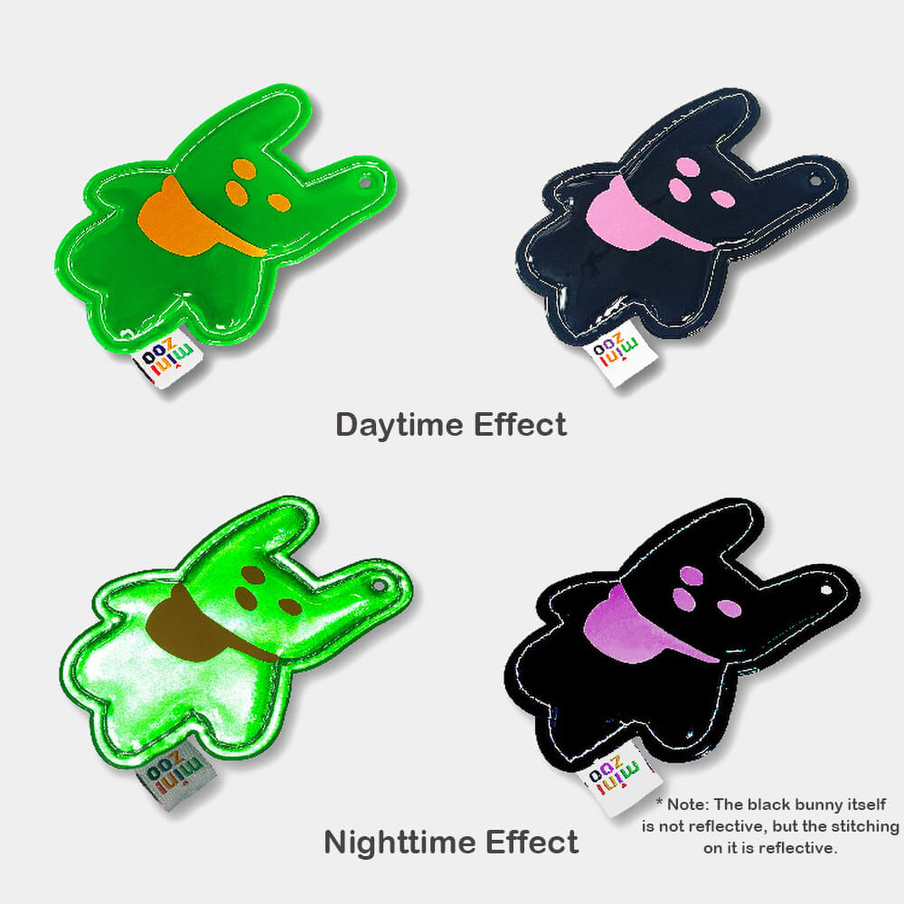 Effect-comparison-between-daytime-and-nighttime-green-and-black-bunny-charm