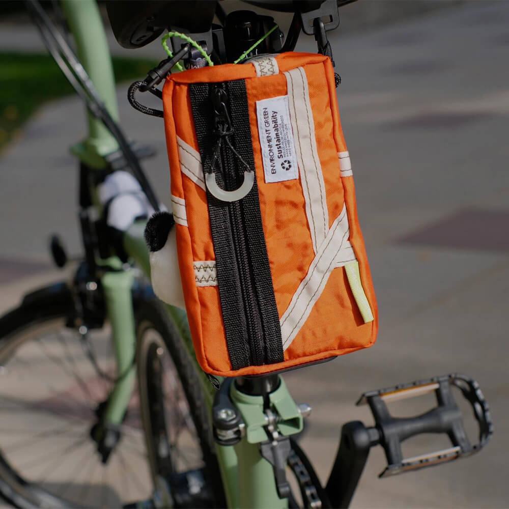 Sustainable-Handmade-Orange-Bike-Seatpack