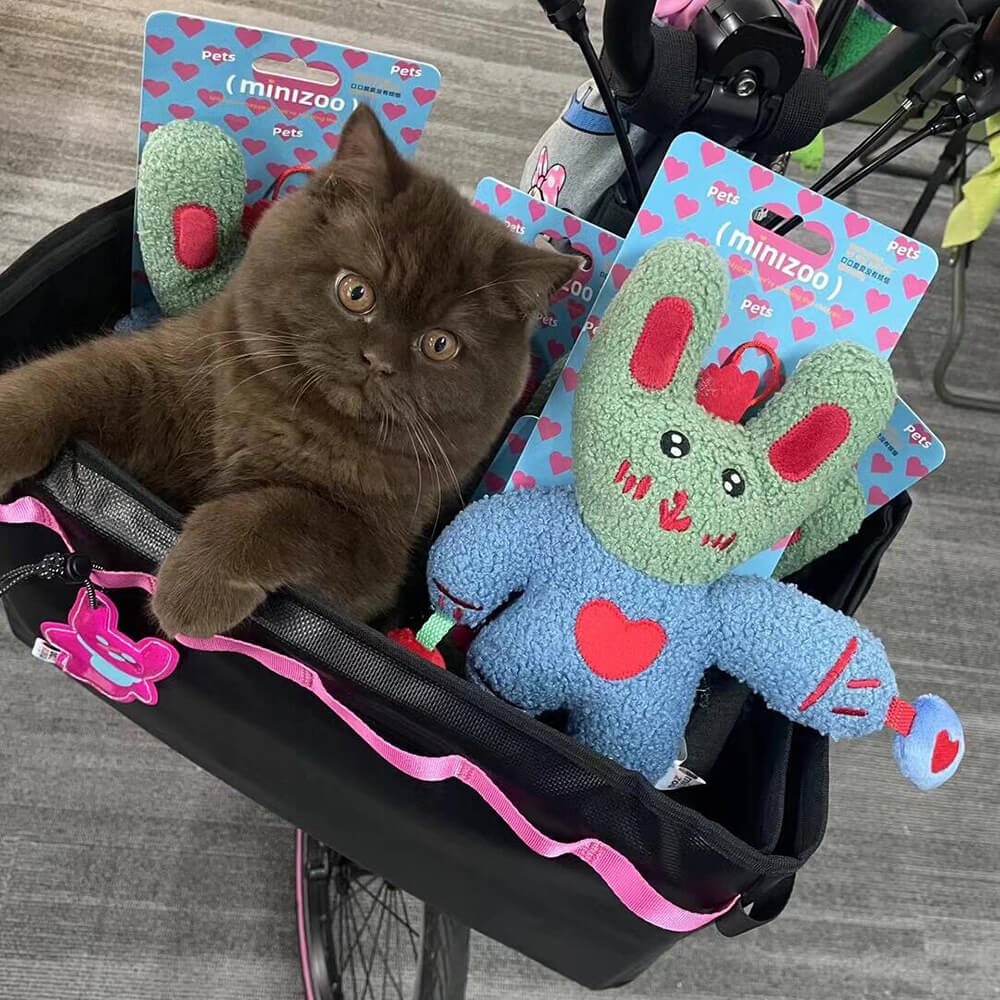 Whats-In-My-Bike-Front-Basket-Its-Mirrorzoo-Cat-Zaizai-And-His-New-Squeaky-Bunny-Plushie-Toys